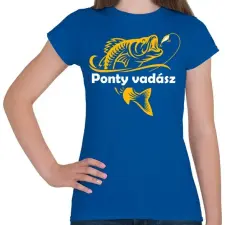 PRINTFASHION Pontyász - Női póló - Királykék női póló