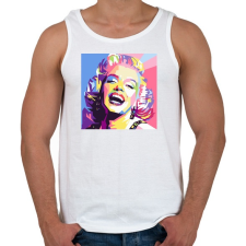 PRINTFASHION PopArt - Marilyn Monroe - Férfi atléta - Fehér atléta, trikó