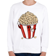 PRINTFASHION Popcorn - Gyerek pulóver - Fehér gyerek pulóver, kardigán