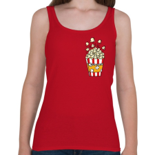 PRINTFASHION Popcorn zseb - Női atléta - Cseresznyepiros női trikó