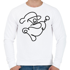 PRINTFASHION Popeye - Férfi pulóver - Fehér
