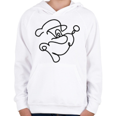 PRINTFASHION Popeye - Gyerek kapucnis pulóver - Fehér