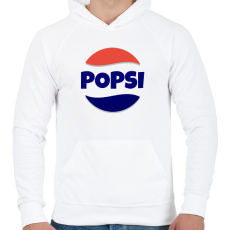 PRINTFASHION POPSI - Férfi kapucnis pulóver - Fehér
