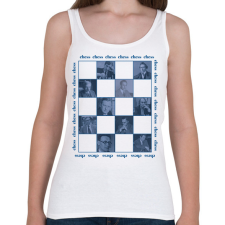 PRINTFASHION Popular chess players - Női atléta - Fehér női trikó