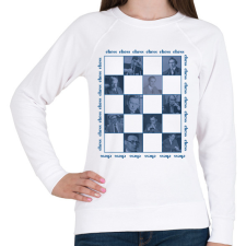 PRINTFASHION Popular chess players - Női pulóver - Fehér női pulóver, kardigán