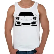 PRINTFASHION Porsche 911 - Férfi atléta - Fehér atléta, trikó
