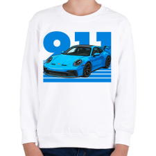 PRINTFASHION Porsche 911 - Gyerek pulóver - Fehér gyerek pulóver, kardigán
