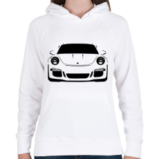 PRINTFASHION Porsche 911 - Női kapucnis pulóver - Fehér
