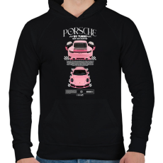 PRINTFASHION PORSCHE 911 TURBO S - Férfi kapucnis pulóver - Fekete