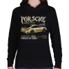 PRINTFASHION porsche turbo gold - Női kapucnis pulóver - Fekete