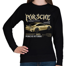 PRINTFASHION porsche turbo gold - Női pulóver - Fekete
