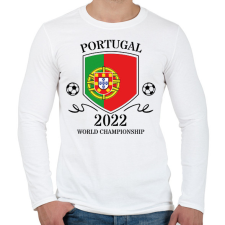 PRINTFASHION Portugal 2022 - Férfi hosszú ujjú póló - Fehér férfi póló