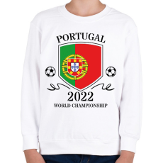 PRINTFASHION Portugal 2022 - Gyerek pulóver - Fehér