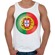 PRINTFASHION Portugál labda - Férfi atléta - Fehér atléta, trikó