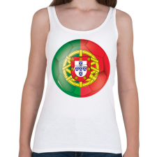 PRINTFASHION Portugál labda - Női atléta - Fehér női trikó