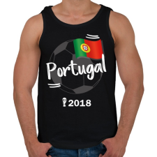 PRINTFASHION Portugália - Férfi atléta - Fekete atléta, trikó