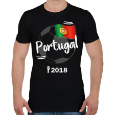 PRINTFASHION Portugália - Férfi póló - Fekete férfi póló