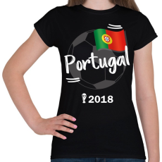 PRINTFASHION Portugália - Női póló - Fekete