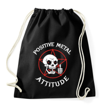PRINTFASHION Positive metal attitude - Sportzsák, Tornazsák - Fekete tornazsák