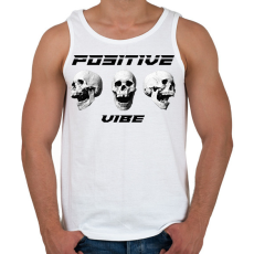 PRINTFASHION Positive Vibe - Férfi atléta - Fehér