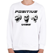 PRINTFASHION Positive Vibe - Gyerek pulóver - Fehér gyerek pulóver, kardigán