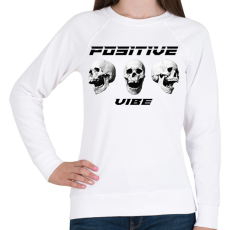 PRINTFASHION Positive Vibe - Női pulóver - Fehér