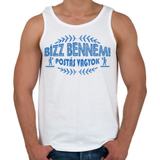 PRINTFASHION Postás vagyok - Férfi atléta - Fehér