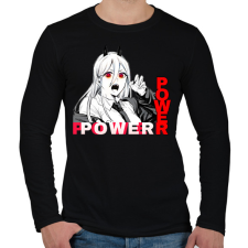 PRINTFASHION Power minta (Chainsaw man) - Férfi hosszú ujjú póló - Fekete férfi póló