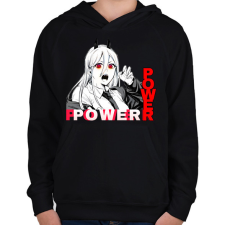 PRINTFASHION Power minta (Chainsaw man) - Gyerek kapucnis pulóver - Fekete gyerek pulóver, kardigán