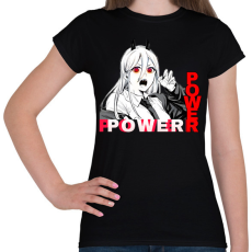 PRINTFASHION Power minta (Chainsaw man) - Női póló - Fekete