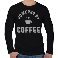 PRINTFASHION Powered by Coffee - Férfi hosszú ujjú póló - Fekete