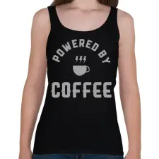 PRINTFASHION Powered by Coffee - Női atléta - Fekete női trikó