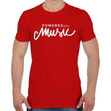 PRINTFASHION Powered by music - Férfi póló - Piros férfi póló