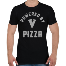 PRINTFASHION Powered by Pizza - Férfi póló - Fekete