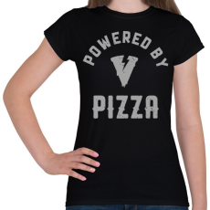 PRINTFASHION Powered by Pizza - Női póló - Fekete