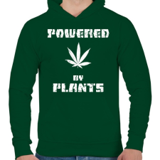 PRINTFASHION powered by plants - Férfi kapucnis pulóver - Sötétzöld férfi pulóver, kardigán