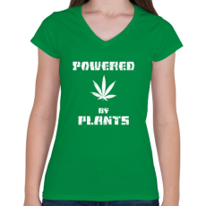 PRINTFASHION powered by plants - Női V-nyakú póló - Zöld