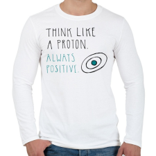 PRINTFASHION Pozitív gondolkodás - Férfi hosszú ujjú póló - Fehér férfi póló