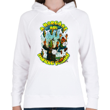 PRINTFASHION Pozitív HORGÁSZ - Női kapucnis pulóver - Fehér női pulóver, kardigán