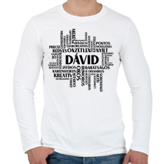 PRINTFASHION Pozitív tulajdonságok - Egyedi neves - Férfi hosszú ujjú póló - Fehér