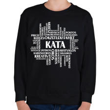 PRINTFASHION Pozitív tulajdonságok - névvel - Gyerek pulóver - Fekete gyerek pulóver, kardigán