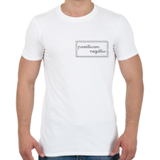 PRINTFASHION Pozitívan negatív - Férfi póló - Fehér férfi póló