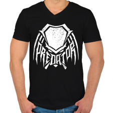 PRINTFASHION Predator - Férfi V-nyakú póló - Fekete férfi póló