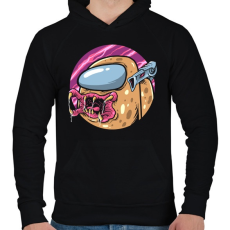 PRINTFASHION Predator impostor - Férfi kapucnis pulóver - Fekete