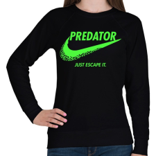 PRINTFASHION Predator - Női pulóver - Fekete női pulóver, kardigán