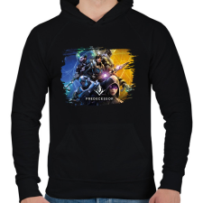 PRINTFASHION Predecessor game  - Férfi kapucnis pulóver - Fekete férfi pulóver, kardigán