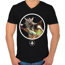 PRINTFASHION Predecessor - Zarus - Férfi V-nyakú póló - Fekete férfi póló