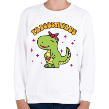 PRINTFASHION Pregosaurus - Gyerek pulóver - Fehér gyerek pulóver, kardigán