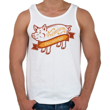 PRINTFASHION Prémium disznóvágás - Férfi atléta - Fehér atléta, trikó