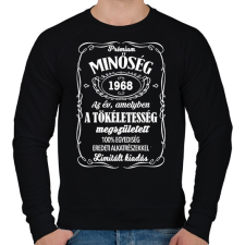 PRINTFASHION Prémium minőség, egyedi évszámmal! - Férfi pulóver - Fekete férfi pulóver, kardigán